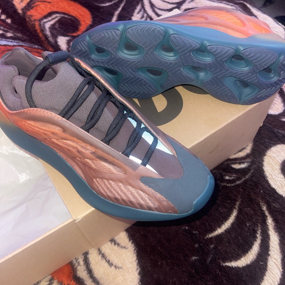 Stylish Gray and Orange Sneakers